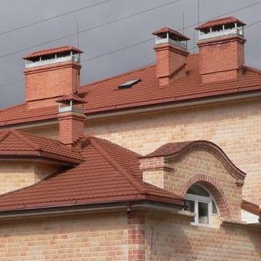 Композитная черепица Metrotile, профиль Roman, цвет терракот