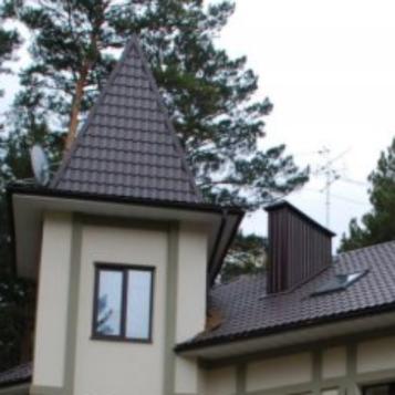 Металлочерепица Супермонтеррей, RAL 8017